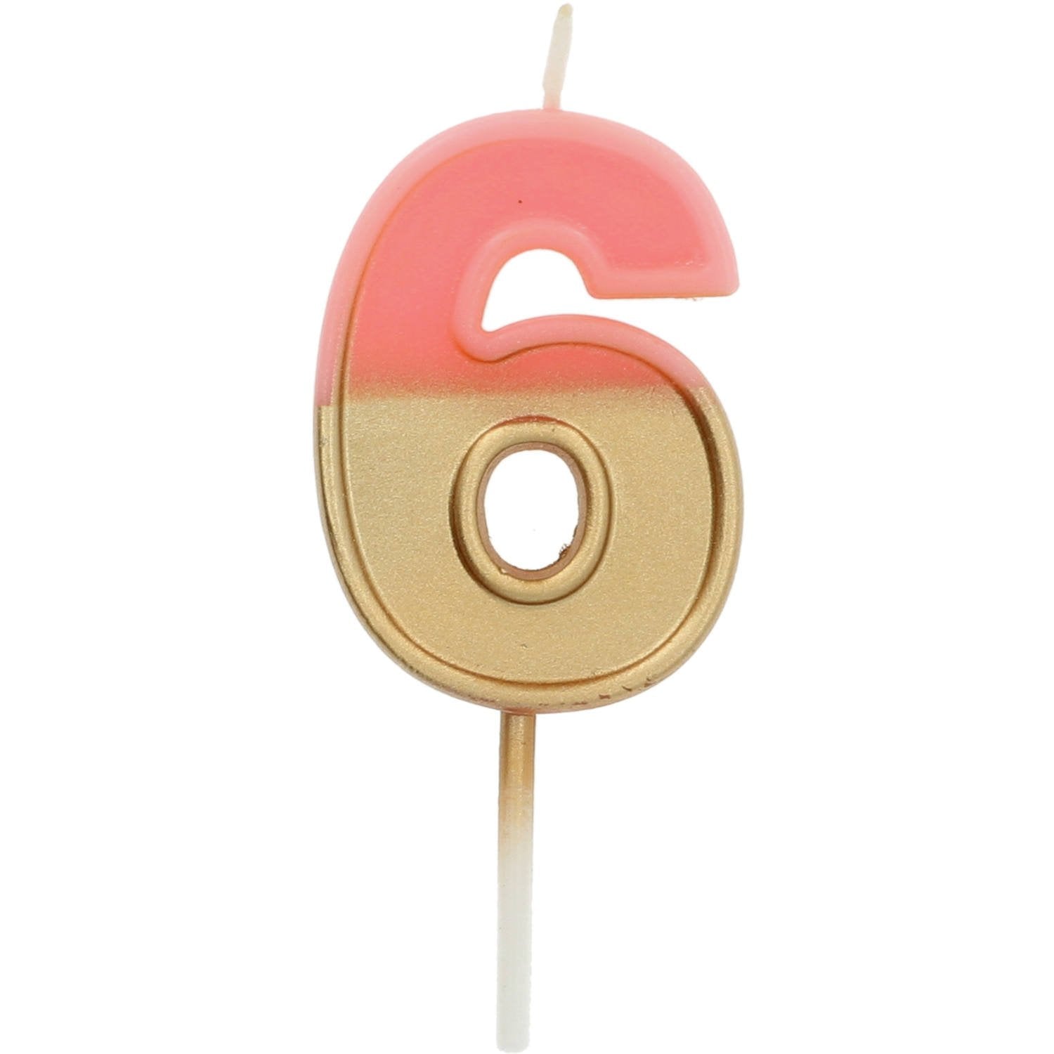 Bougie numéro 6 bicolore 5 cm