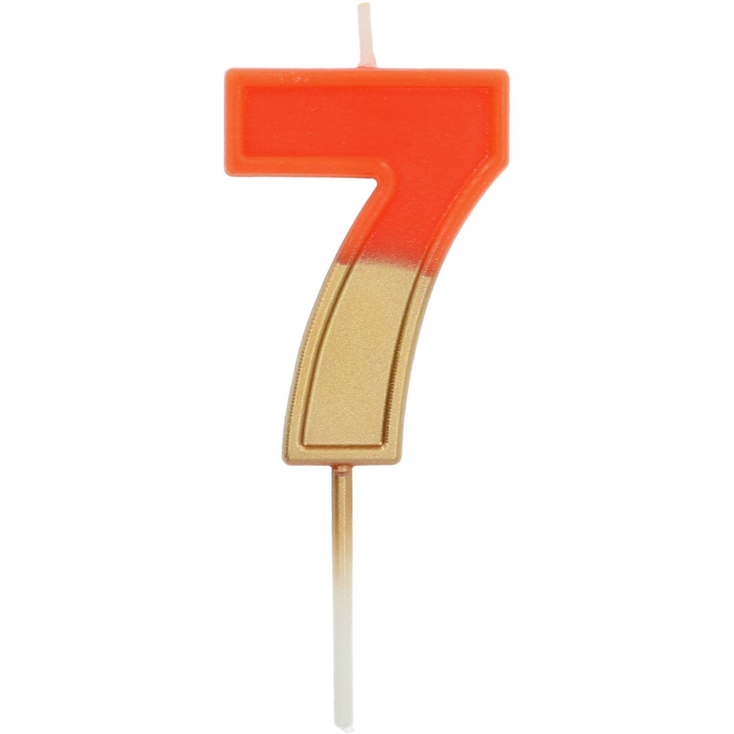 Bougie numéro 7 bicolore 5 cm