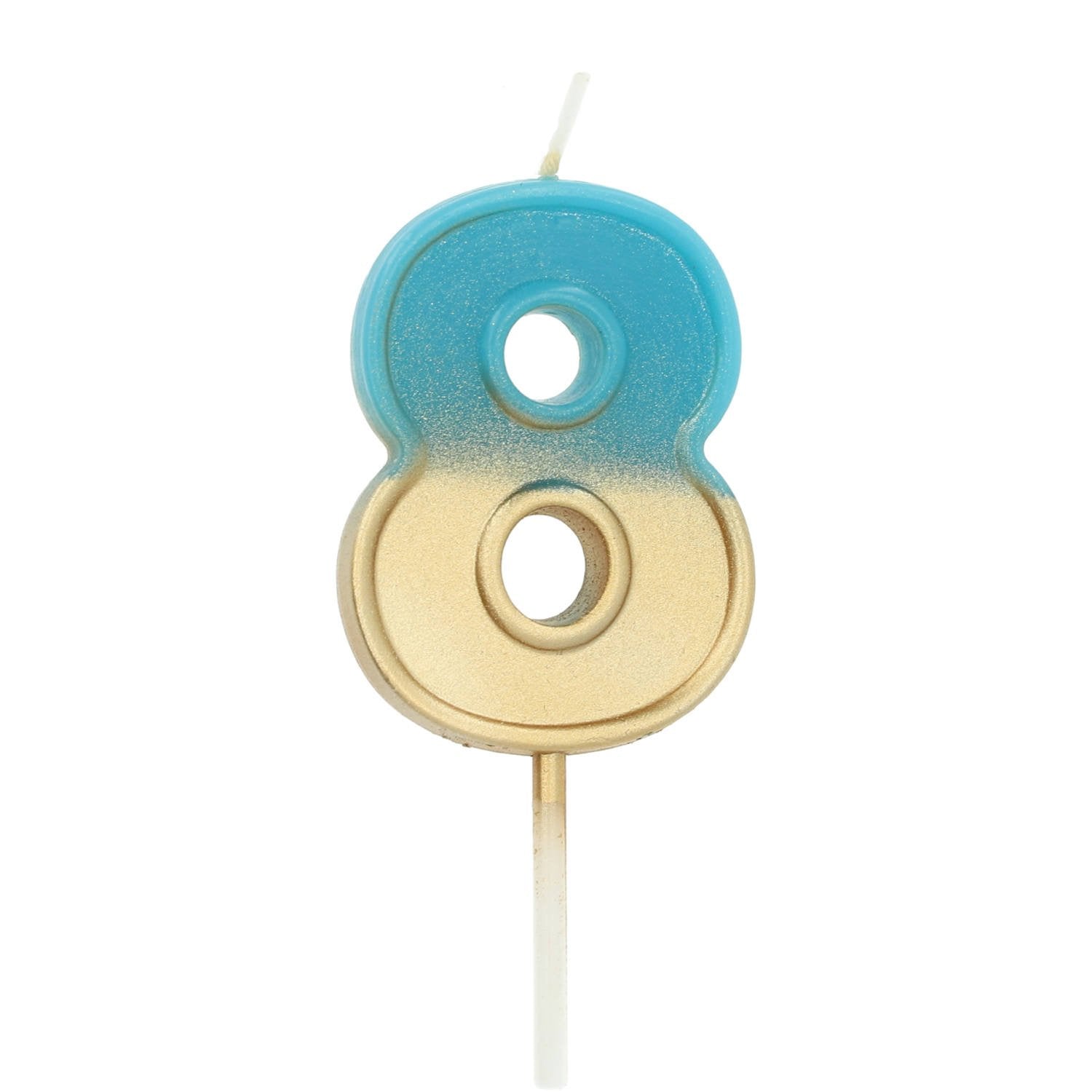 Bougie numéro 8 bicolore 5 cm