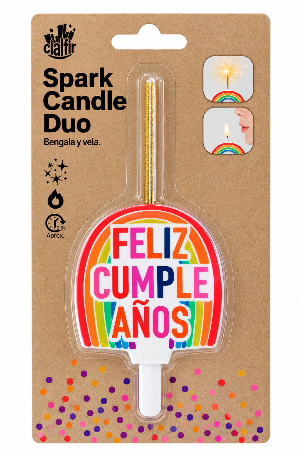 Happy Birthday sparkler candle