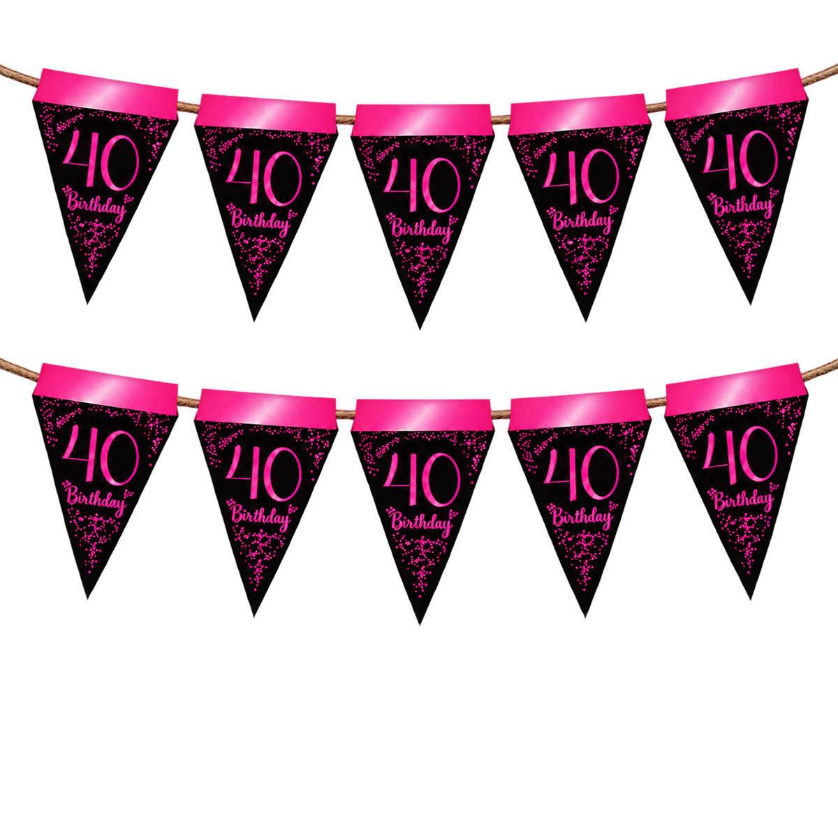 Faixa decorativa Elegant Pink 40 anos