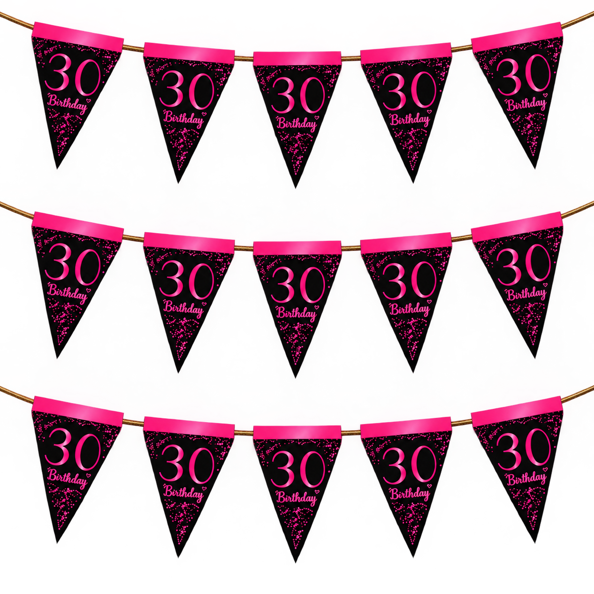 Faixa decorativa Elegant Pink 30 anos 3 m